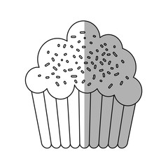 cupcake icon over white background. vector illustration