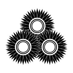 beautiful flowers icon over white background. vector illustration