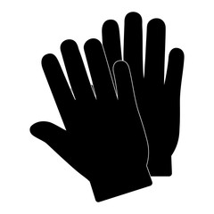 gardening gloves icon over white background. vector illustration