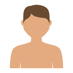 man cartoon icon over white background. colorful design. vector illustration