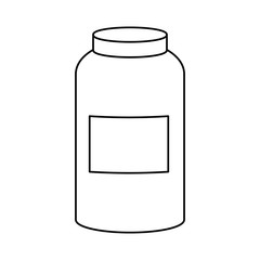 protein bottle icon over white background. vector illustration