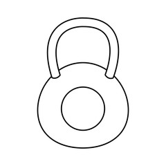 dumbbell icon over white background. vector illustration