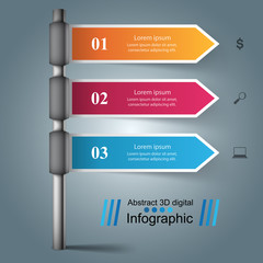 Abstract 3D digital illustration Infographic.