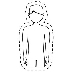 man cartoon icon over white background. vector illustration