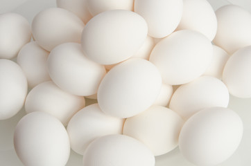 White free range organic chicken eggs