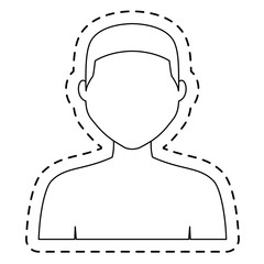 man cartoon icon over white background. vector illustration