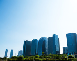 Obraz premium modern city landscape with group of highrise.