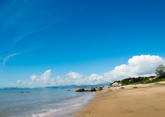 beach and sea in China. daylight relaxation landscape