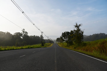 Fototapeta premium road and blue sky