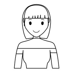 Obraz na płótnie Canvas girl wearing casual clothes icon over white background. vector illustration