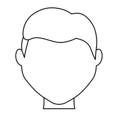 man face cartoon icon over white background. vector illustration