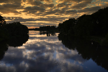 Obraz premium beautiful evening landscape