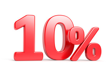 Ten percent discount concept