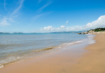 beach and sea in China. daylight relaxation landscape