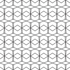 Seamless geometric vector pattern with rhombuses in oriental style