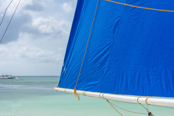 Filipino sail boat on the beach