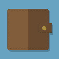 wallet accessory icon over blue background. colorful design. vector illustration