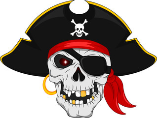 Pirate skull mascot