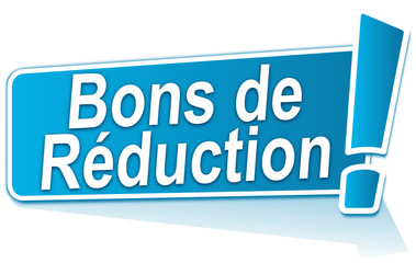 bons de réduction sur étiquette bleue