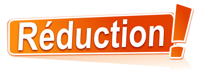 réduction sur  étiquette orange
