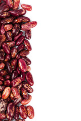 Red beans isolated on white background
