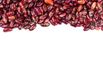 Red beans isolated on white background