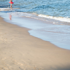 wave of the sea on the sandy beach
