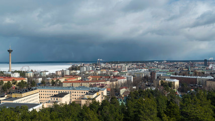 Fototapeta na wymiar Tampere lakeview panorama