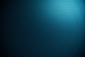 Abstract background of futuristic surface with hexagons. 3d rendering