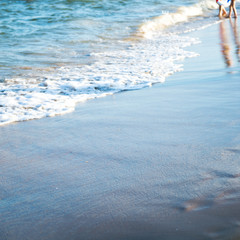 wave of the sea on the sandy beach