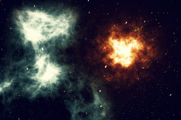 Universe filled with stars, nebula and galaxy, space dust in the universe, beautiful background with stars, 3d rendering