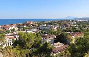 Hotels on the coast of Kemer in Turkey