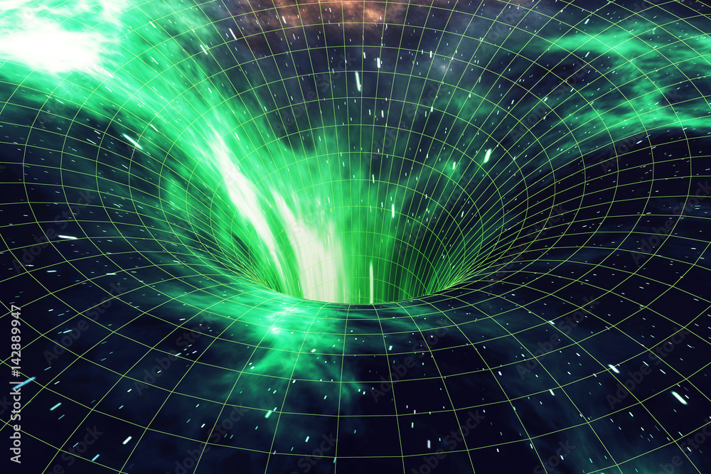 Canvas Prints star warp or hyperspace, abstract speed tunnel warp in space. across the universe, 3d rendering