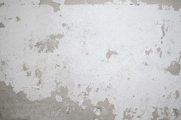 peeling  white paint on old wall - Powered by Adobe