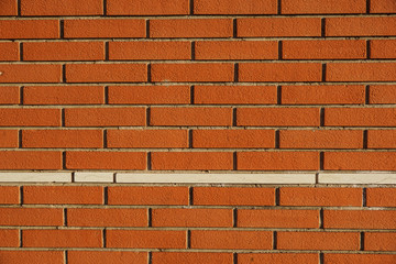 Obraz premium Background of red brick wall pattern texture. Great for graffiti inscriptions.