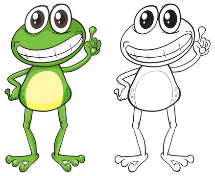 Animal outline for frog standing