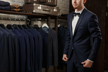 Handsome young man in classic suit