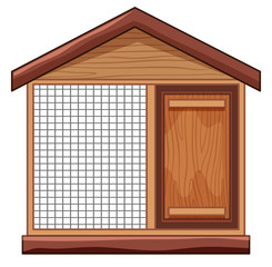 Chicken coop with net