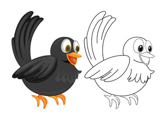 Animal outline for crow