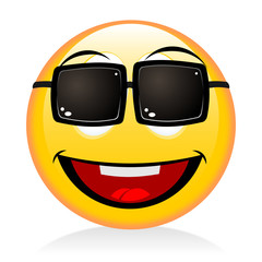 Emoji, emoticon - being cool/ sunglasses