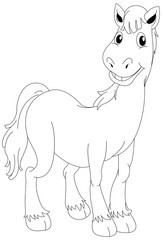 Animal outline for horse standing