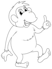 Animal outline for big monkey