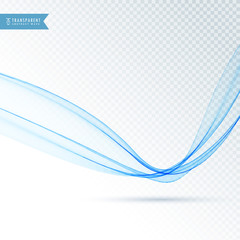 Obraz premium elegant flowing blue vector wave background