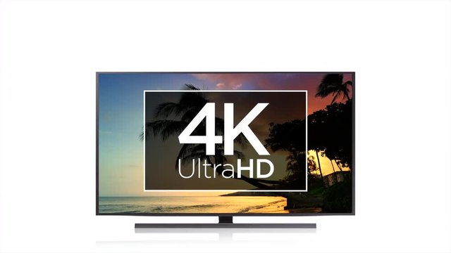 4K Ultra HD Logo Graphic, Ultra High Definition Television Display Monitor
