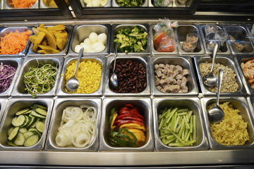 Salad Bar In The Restaurant