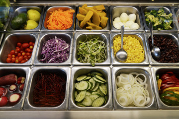 Salad Bar In The Restaurant