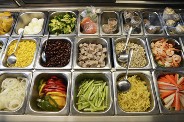 Salad Bar In The Restaurant