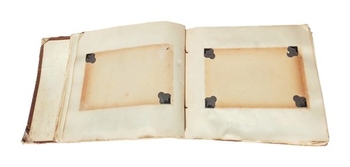 Original Antique Book Photo Album pages - Vintage old Photo Frames