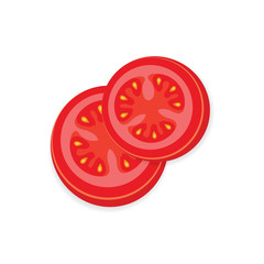 Obraz premium tomato Sliced icon and food vector
