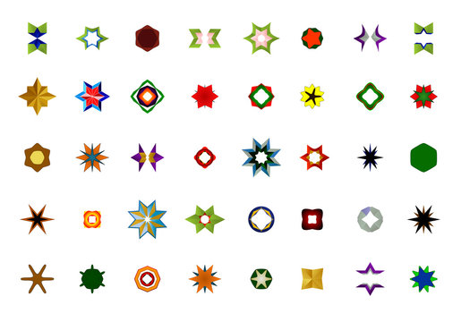 A set of logos, icons and graphical elements